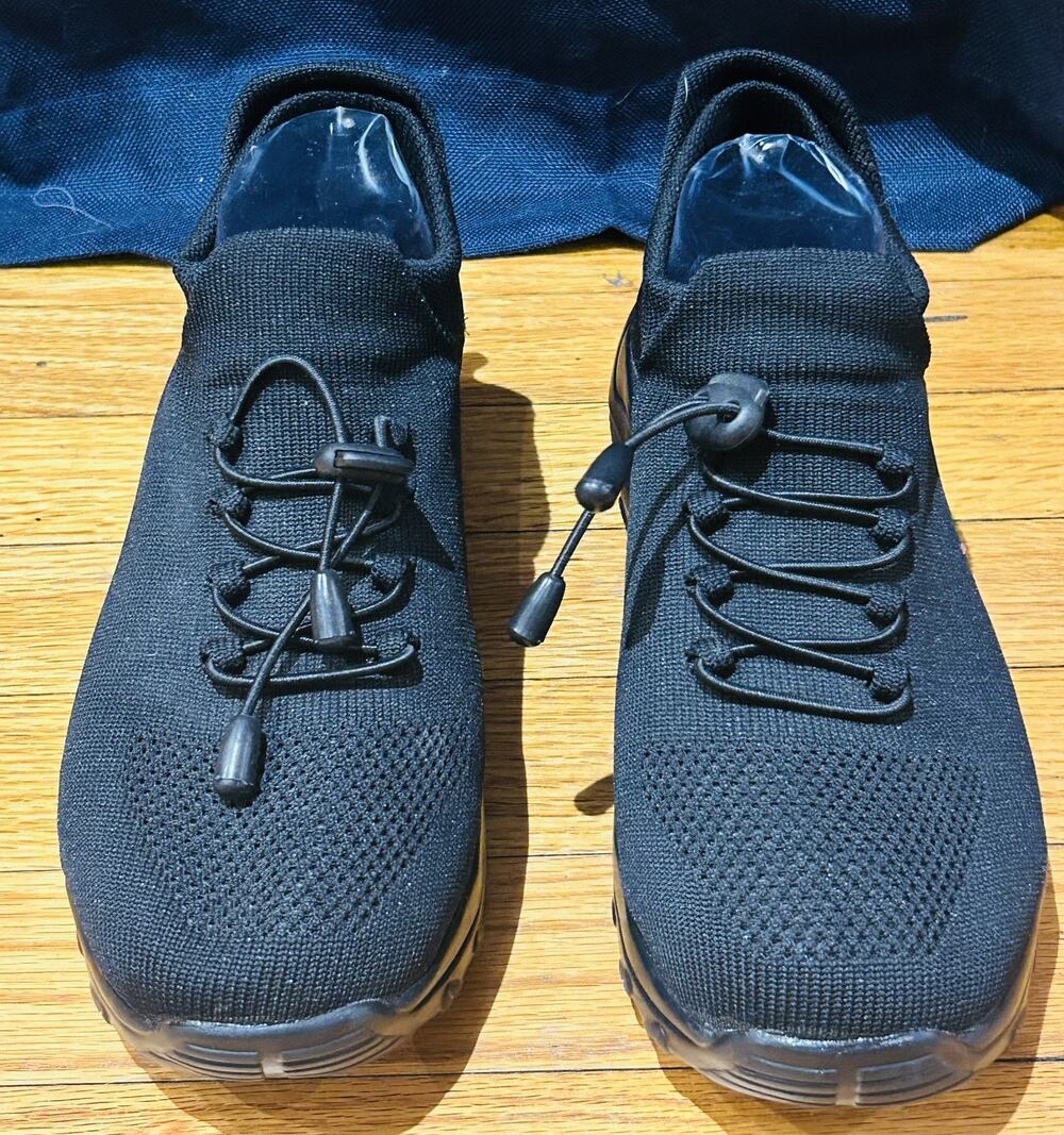 Healthknit Black Stretch Knit Slip-On Shoes size 39.5 (Women's 9/Men's 7)